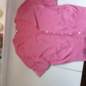 Pink silk cashmere cardigan